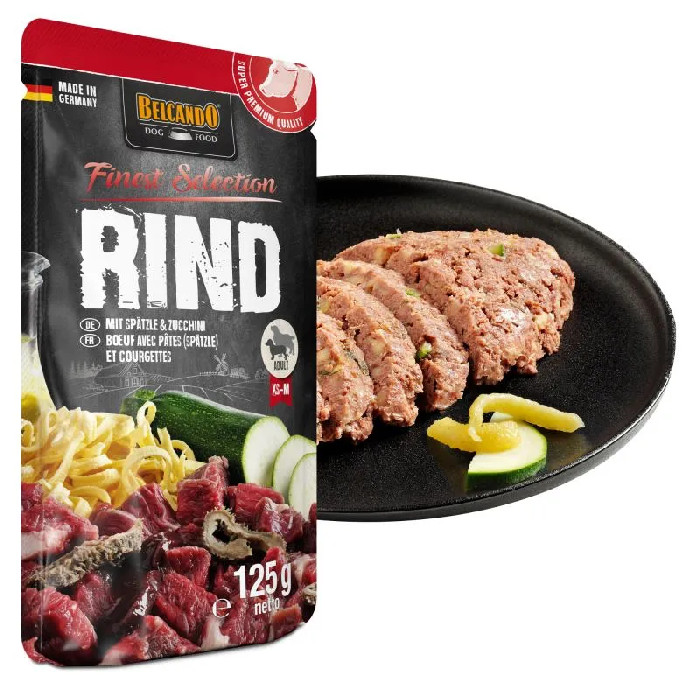 Belcando FINEST SELECTION RIND - Ternera, Noodles y Calabacín (12 x 125 ...